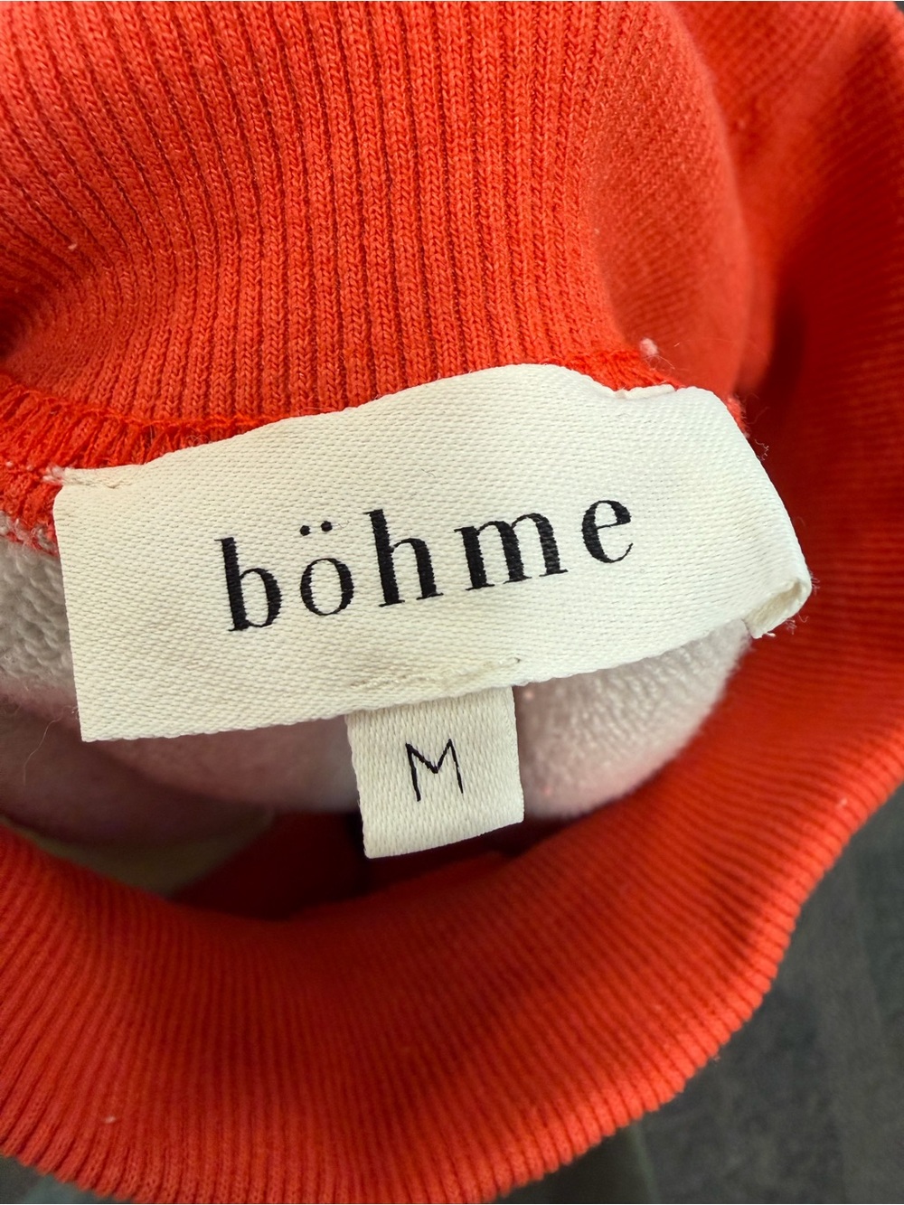 böhme Orange and Grey Sweater - M